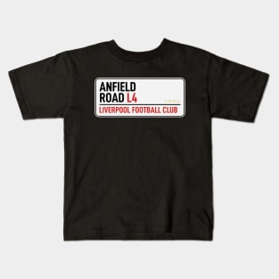 Anfield Road Liverpool Sign Kids T-Shirt